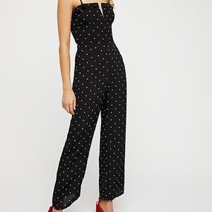 Free People Flynn Skye Polka Dot Parker Jumpsuit